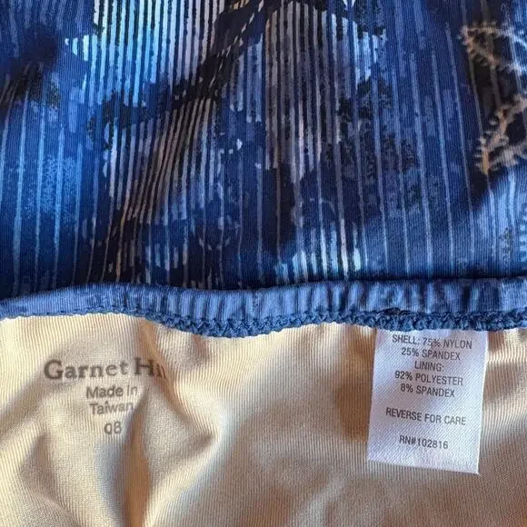 Garnet Hill Tie Back Halter Top Swim Dress with Side Ruching size 8 - Picture 2 of 8